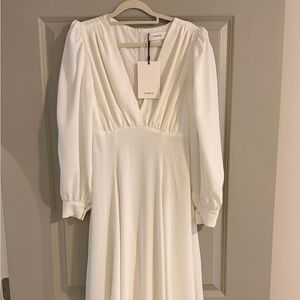 Chic White Long Sleeve Dress
